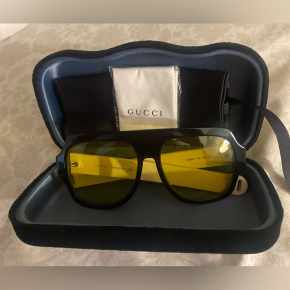 Gucci | Accessories | Gucci Oversize Yellow Lens Sunglasses